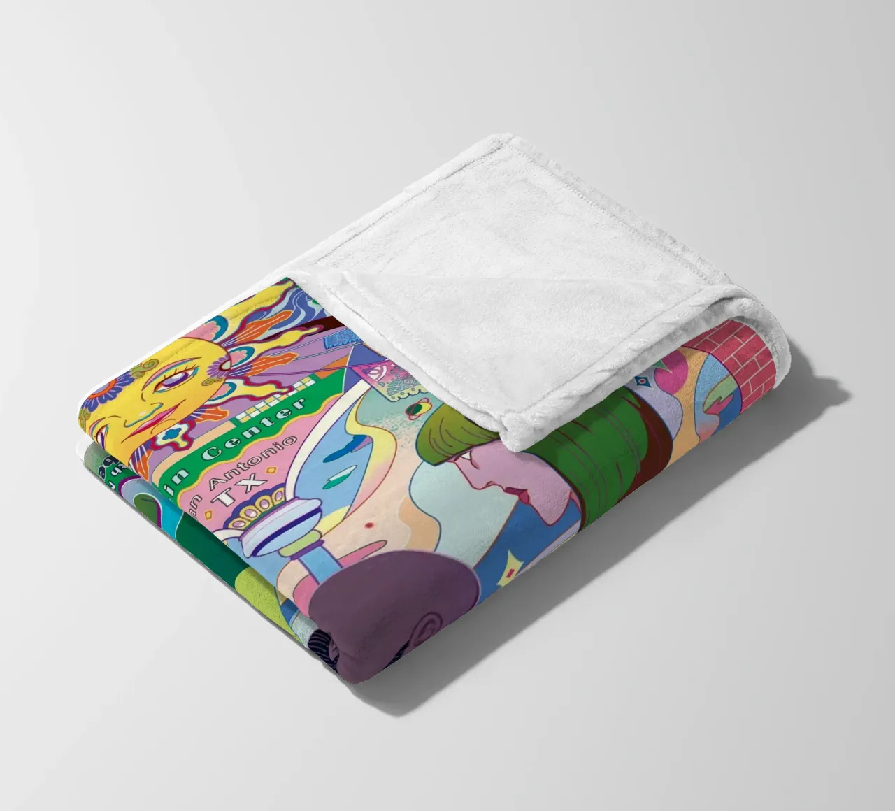 Funky Dreams and Golden Strings fleece blanket by mamass
