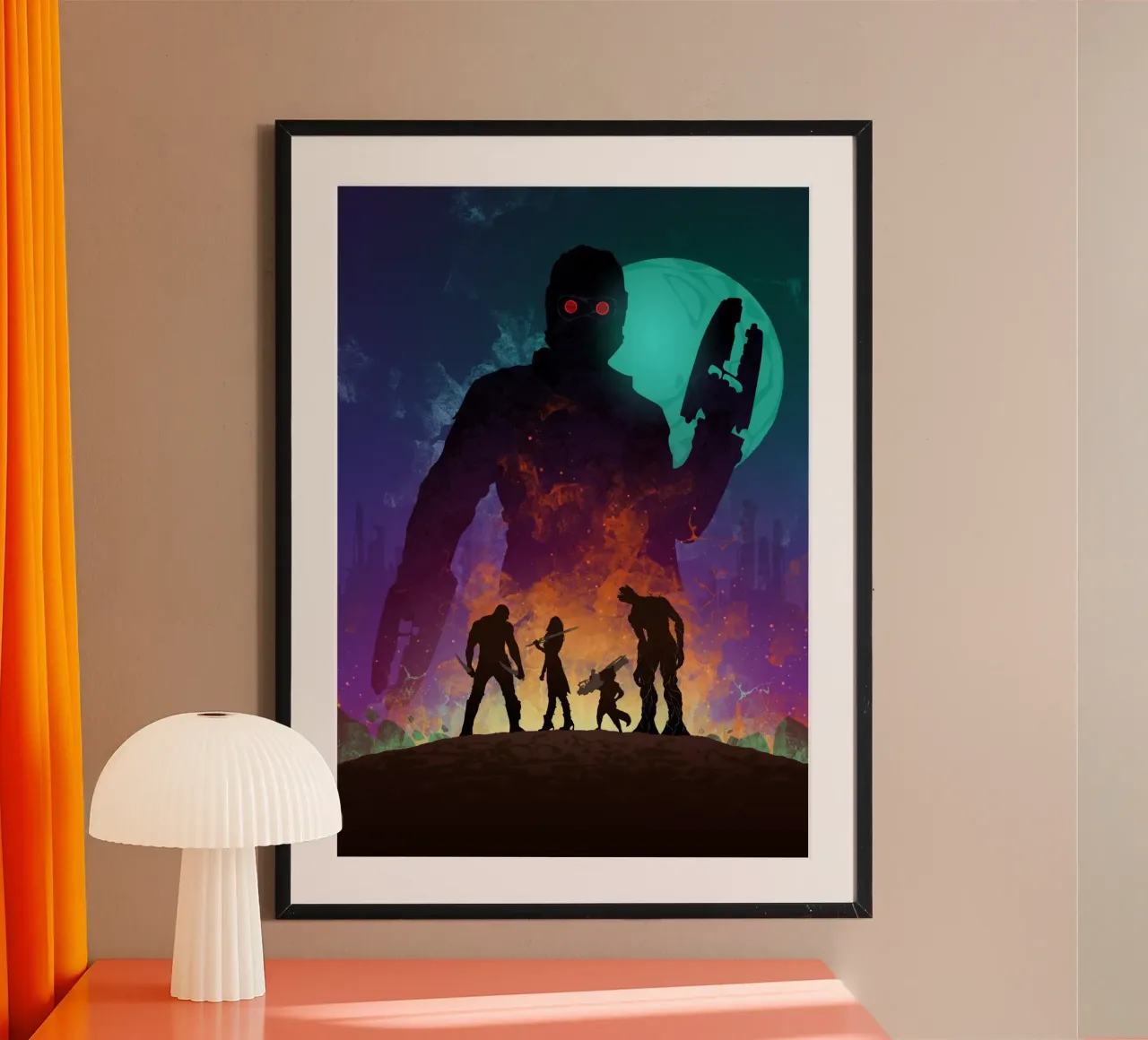Space Guardians poster con telaio in legno da nabakumov