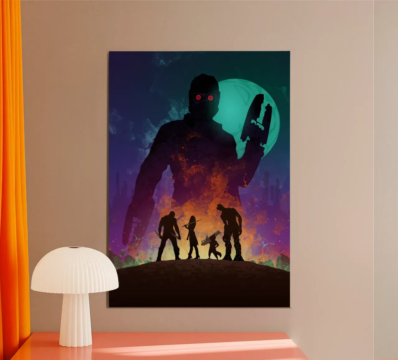 Space Guardians poster con telaio in legno da nabakumov