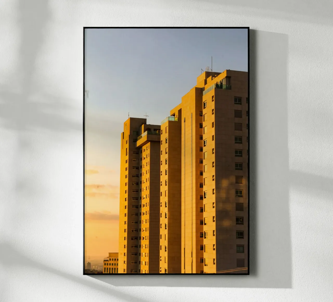 building in sunset plexiglass da marty