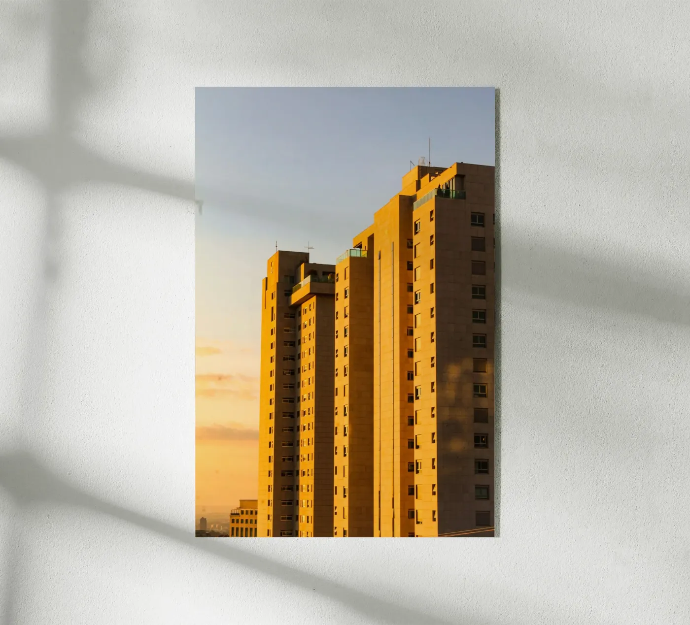 building in sunset plexiglass da marty