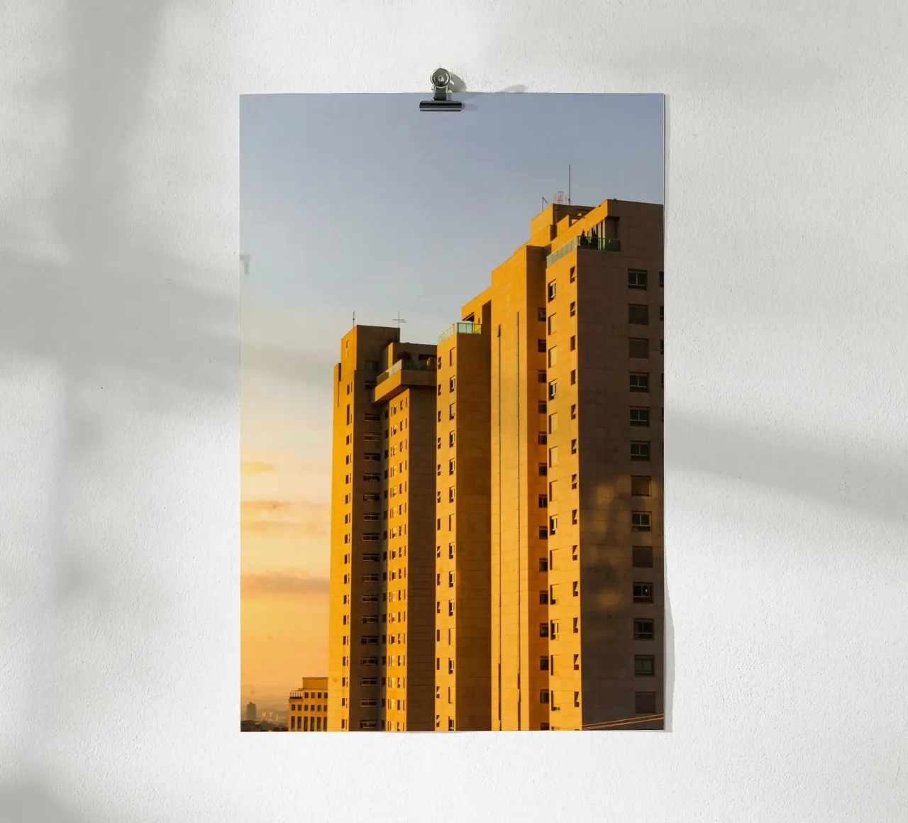 building in sunset carta hahnemühle da marty