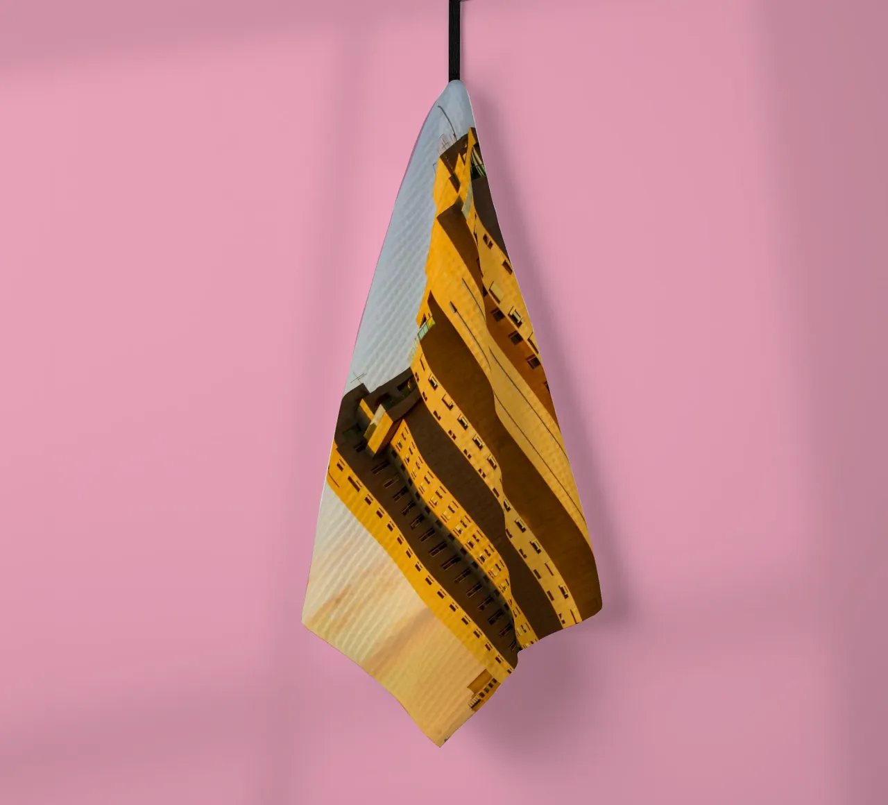 building in sunset canovaccio da cucina da marty