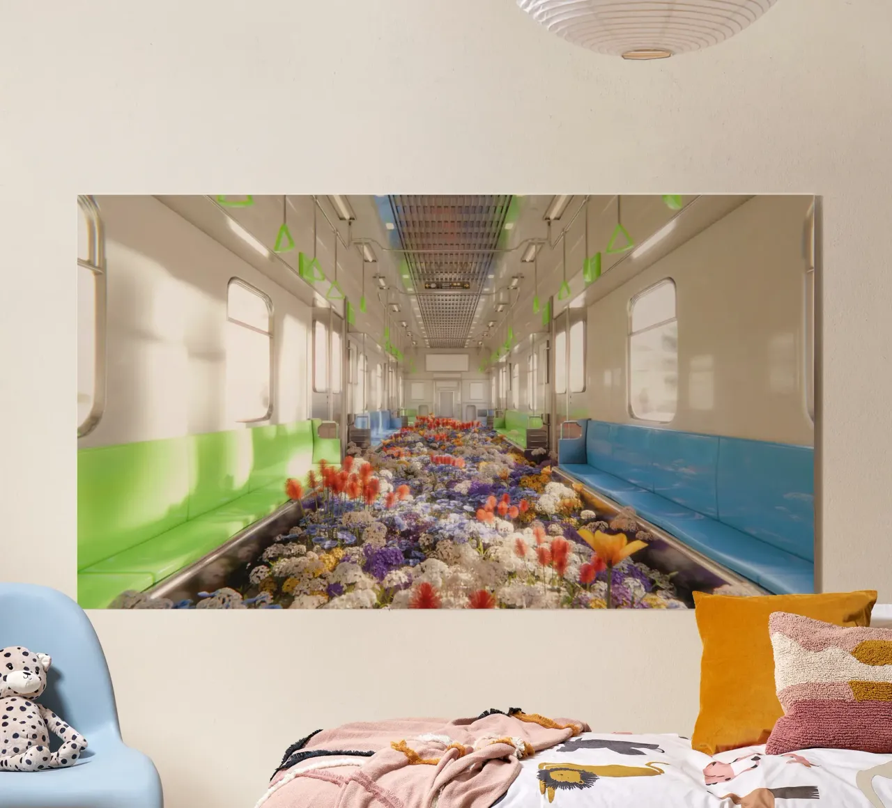 flower train plexiglass da marty