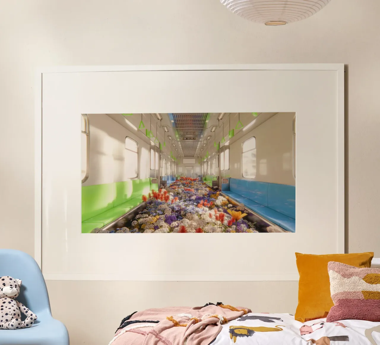 flower train poster van marty