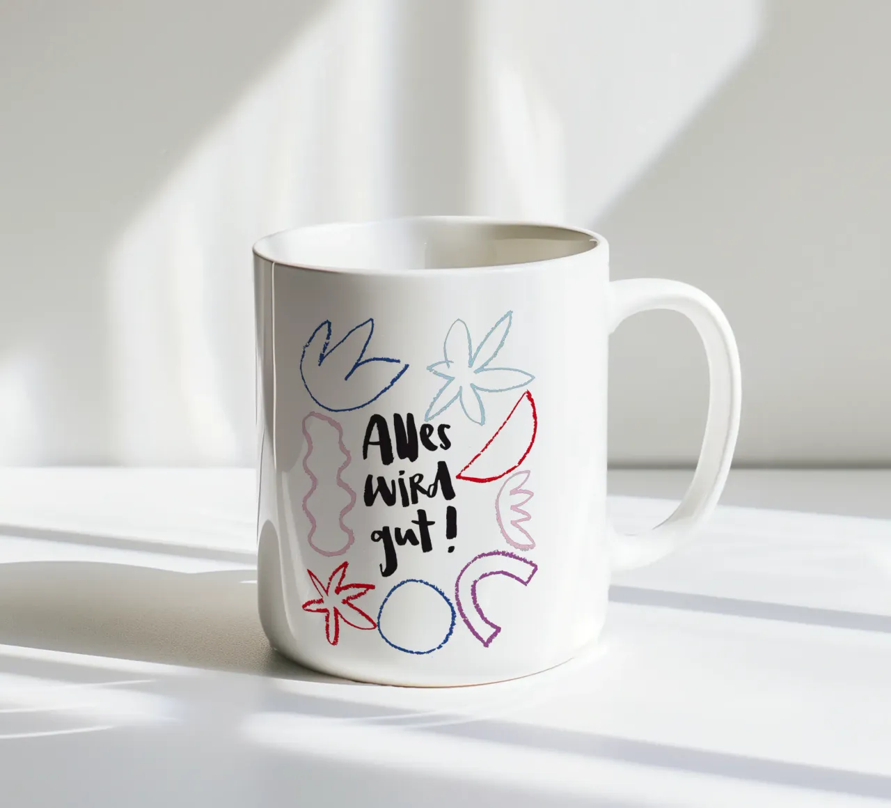 Alles wird gut ceramic mug by Brushmeetspaper