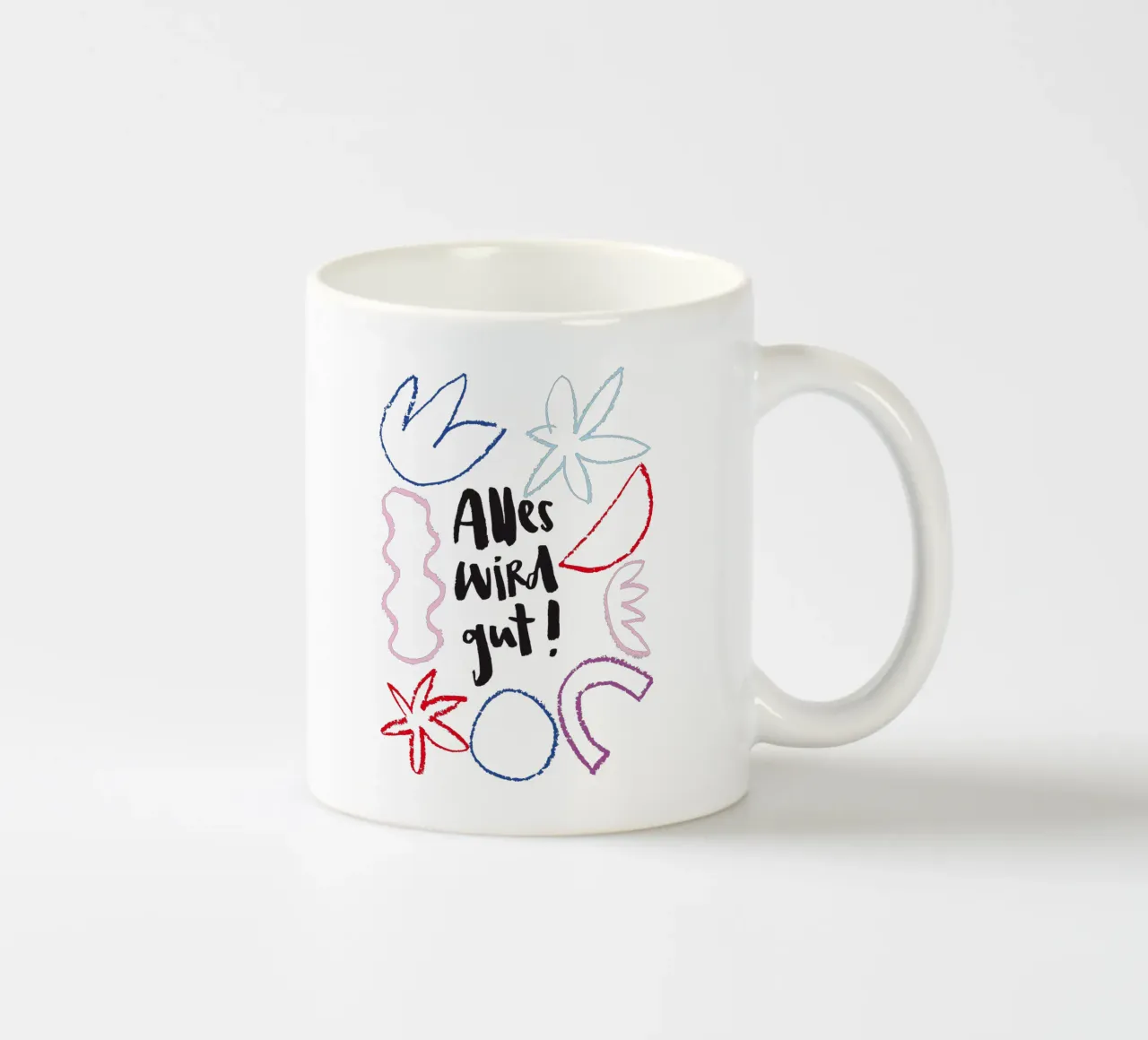 Alles wird gut ceramic mug by Brushmeetspaper