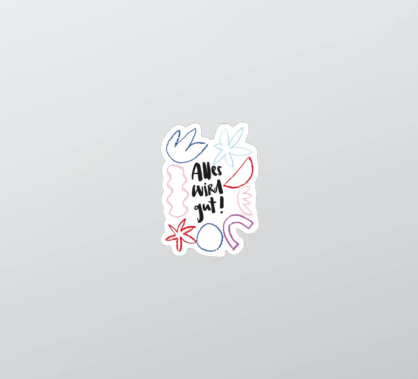 Alles wird gut sticker by Brushmeetspaper