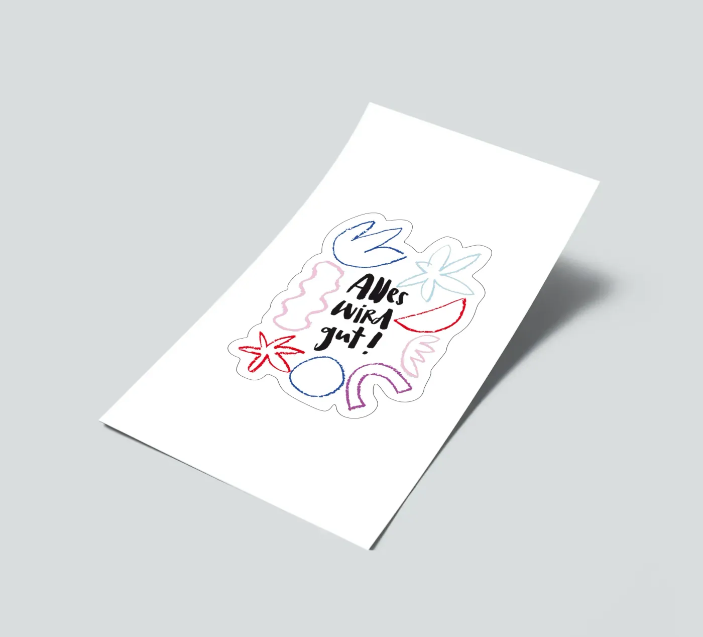 Alles wird gut sticker sheet by Brushmeetspaper