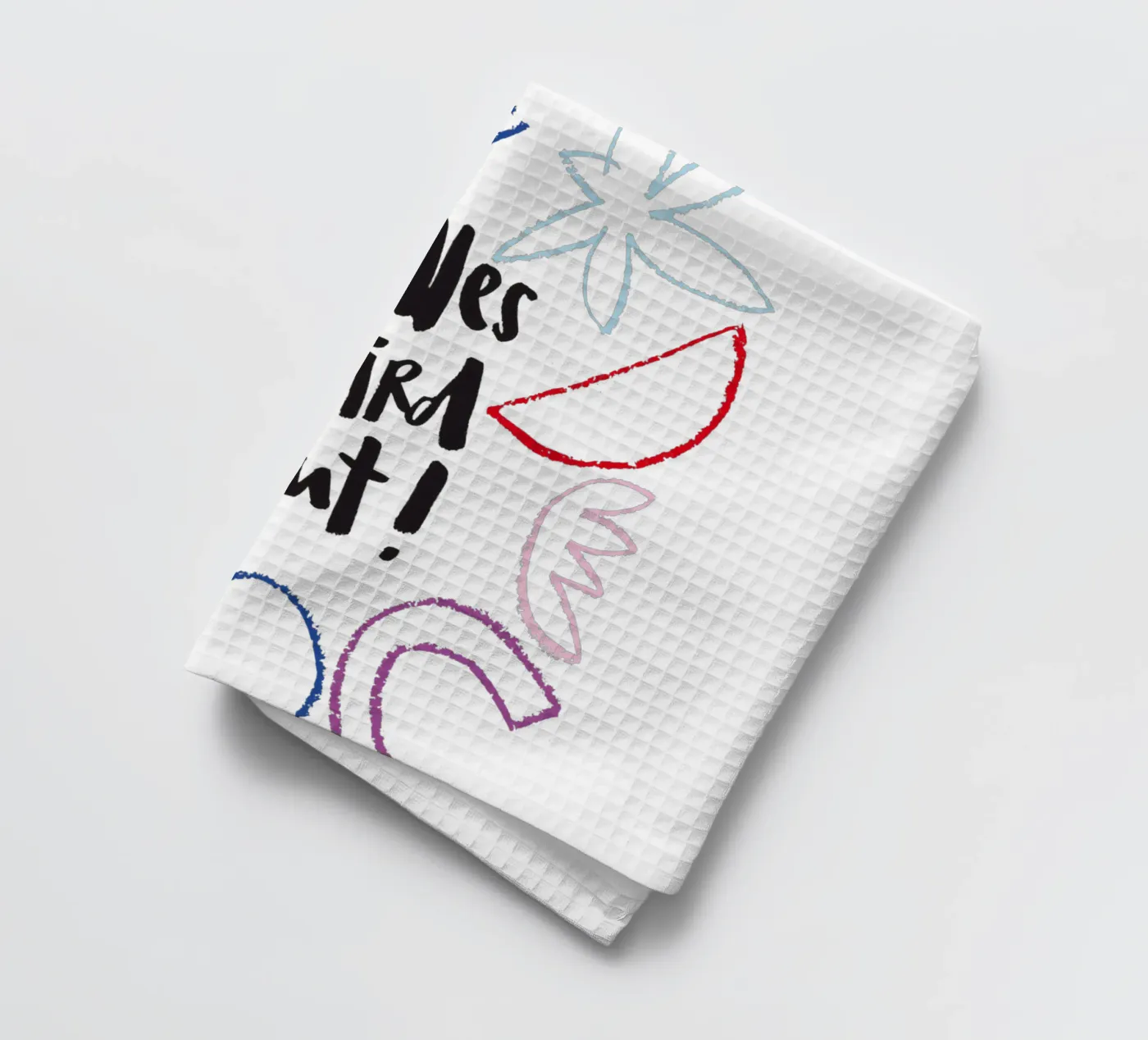 Alles wird gut torchon de Brushmeetspaper