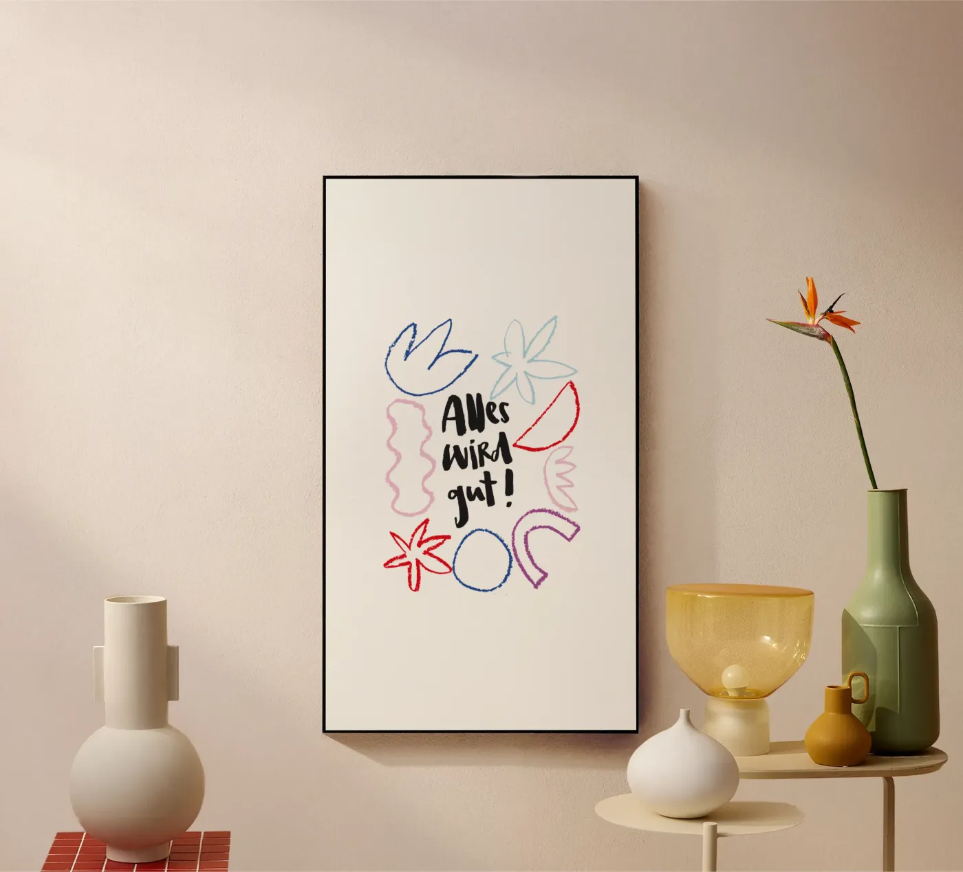 Alles wird gut plexiglass da Brushmeetspaper