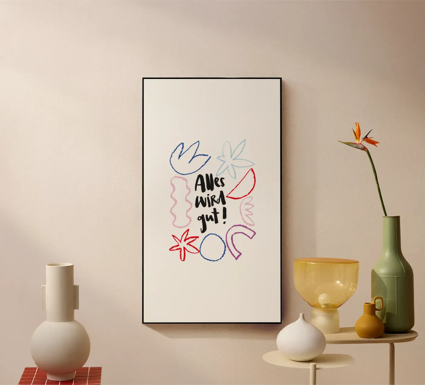Alles wird gut plexiglass da Brushmeetspaper