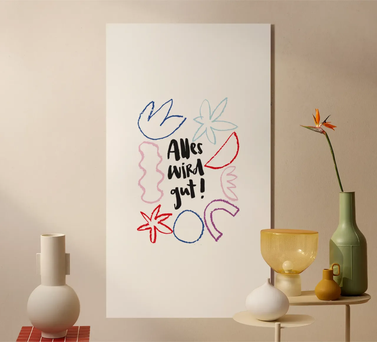 Alles wird gut plexiglass da Brushmeetspaper