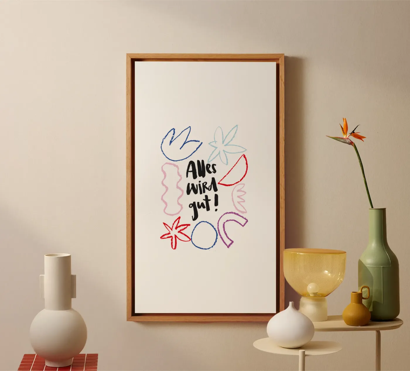 Alles wird gut canvas by Brushmeetspaper