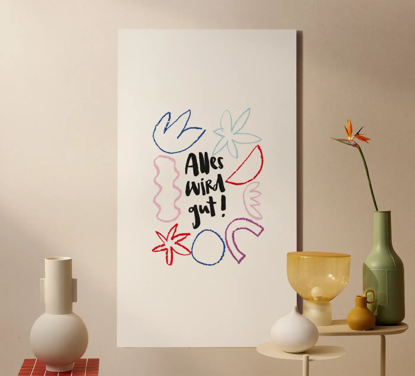 Alles wird gut canvas by Brushmeetspaper