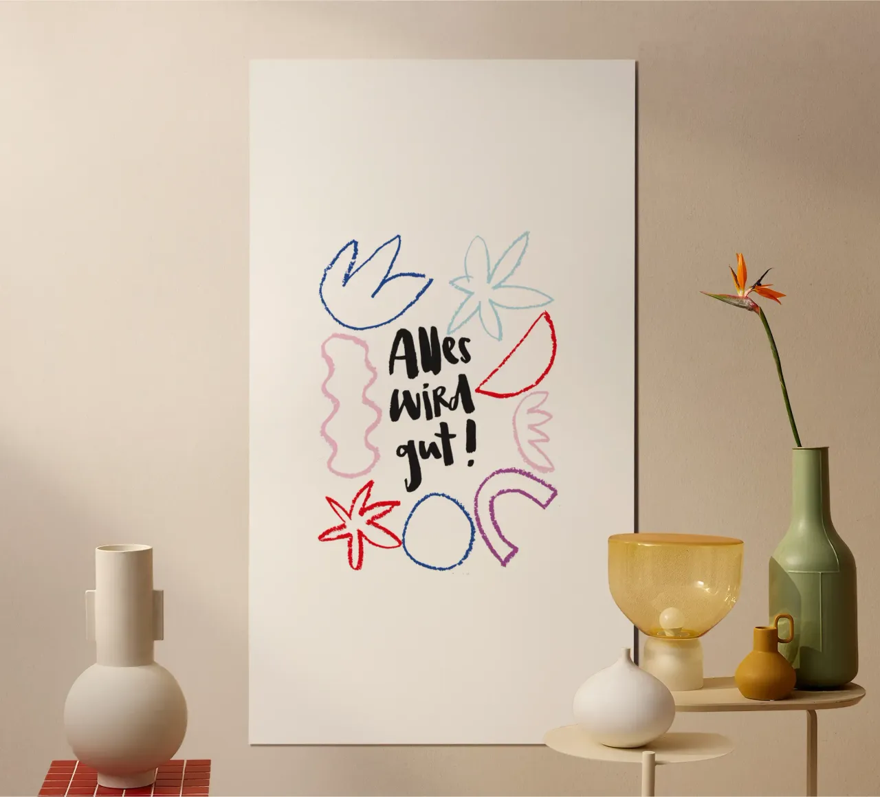 Alles wird gut poster da Brushmeetspaper