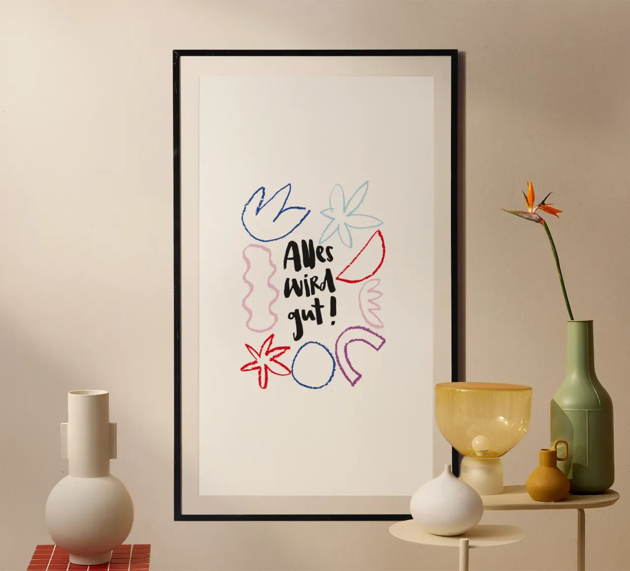 Alles wird gut poster da Brushmeetspaper