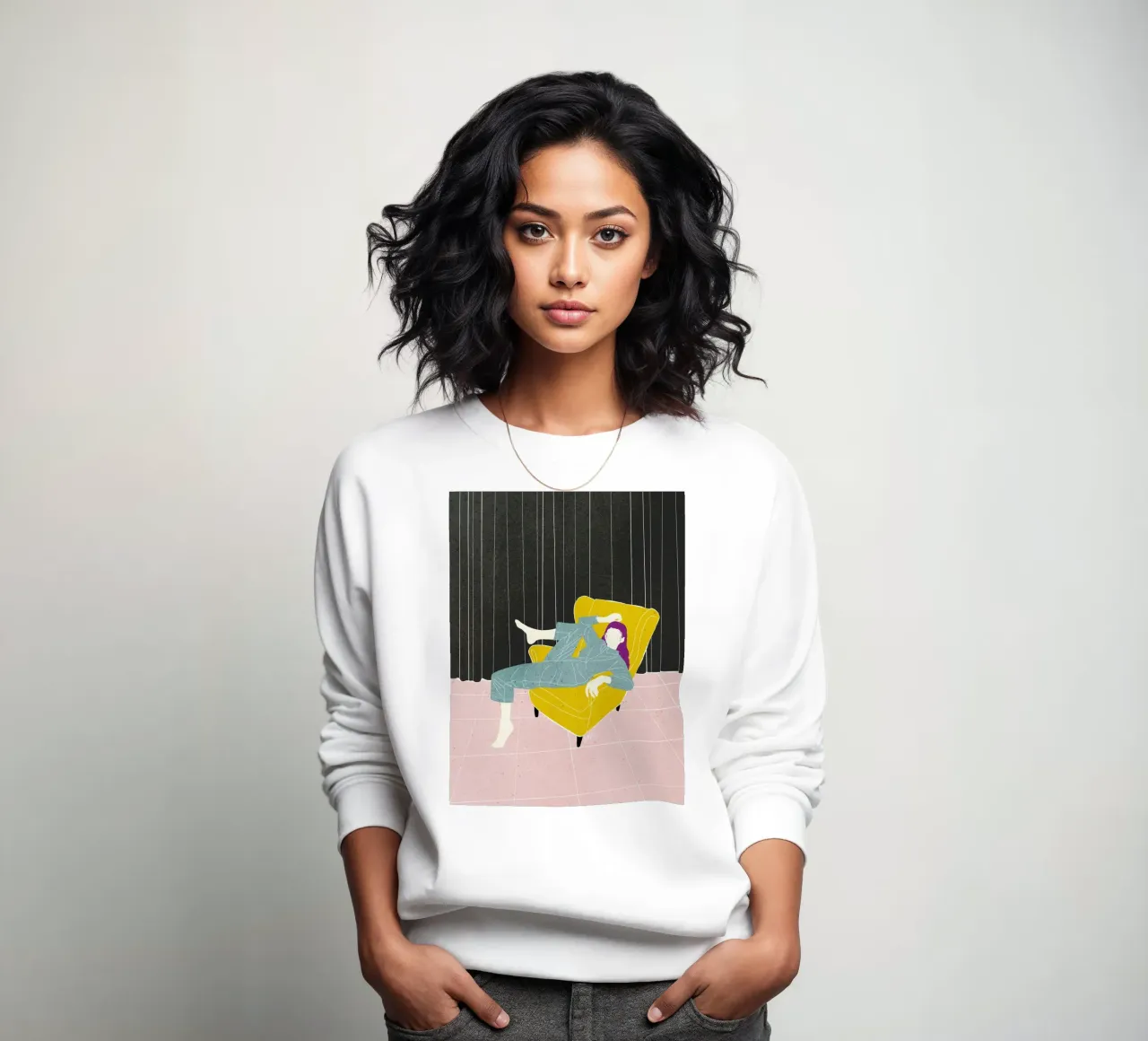 Silla de terciopelo Lazy WOman Bujaboom sudadera de bujaboom