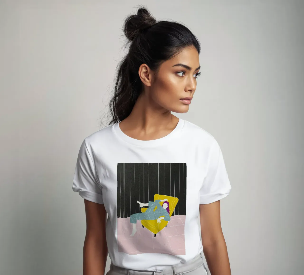 Sedia in velluto Lazy WOman Bujaboom t-shirt da bujaboom