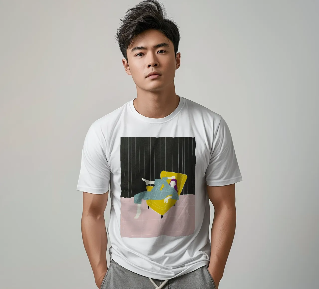 Sedia in velluto Lazy WOman Bujaboom t-shirt da bujaboom