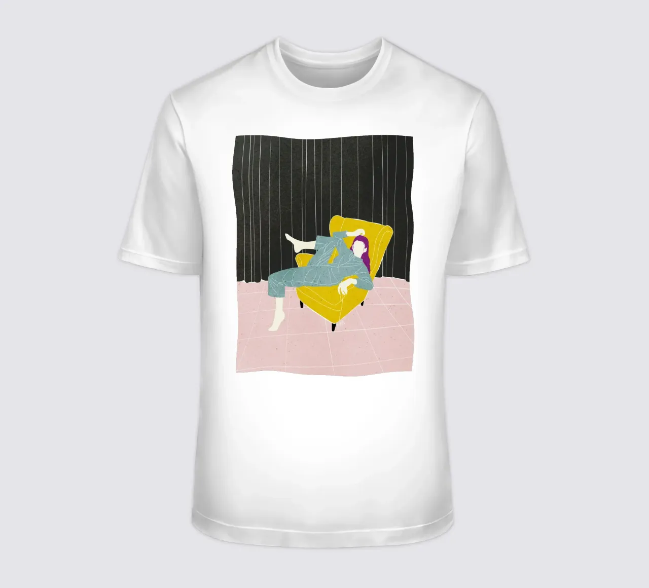 Sedia in velluto Lazy WOman Bujaboom t-shirt da bujaboom