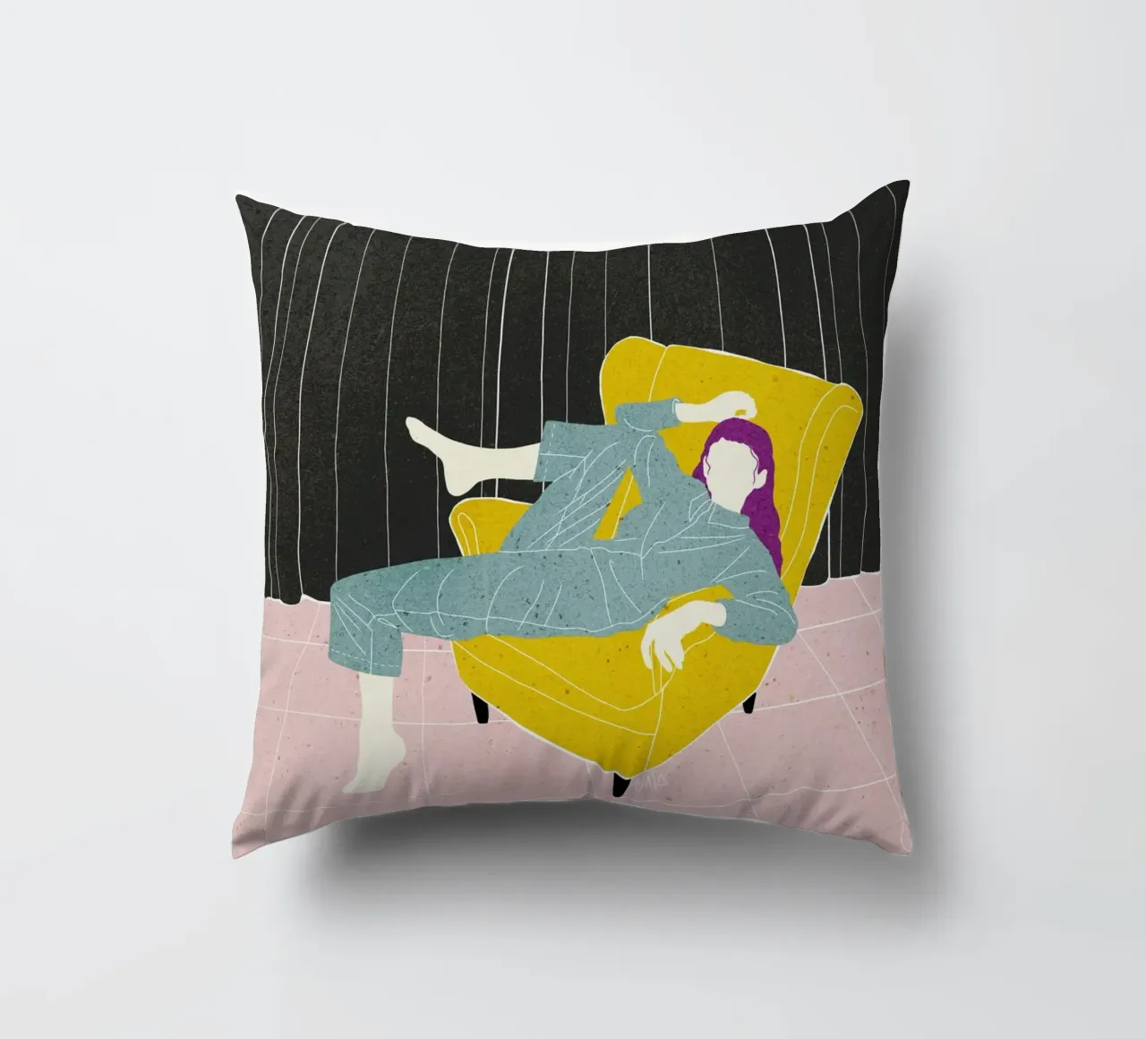 Sedia in velluto Lazy WOman Bujaboom cuscino da bujaboom