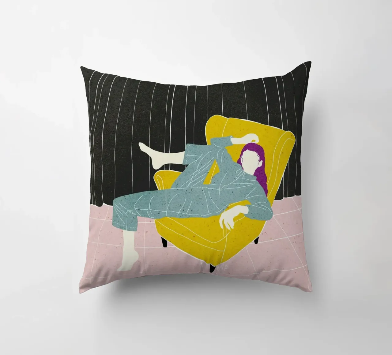 Sedia in velluto Lazy WOman Bujaboom cuscino da bujaboom