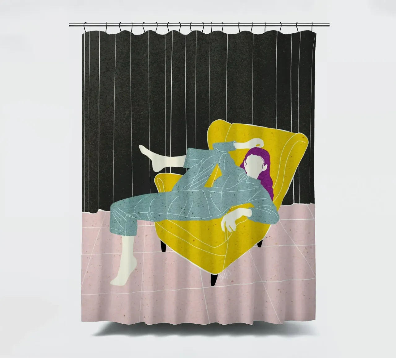 Sedia in velluto Lazy WOman Bujaboom tenda da doccia da bujaboom