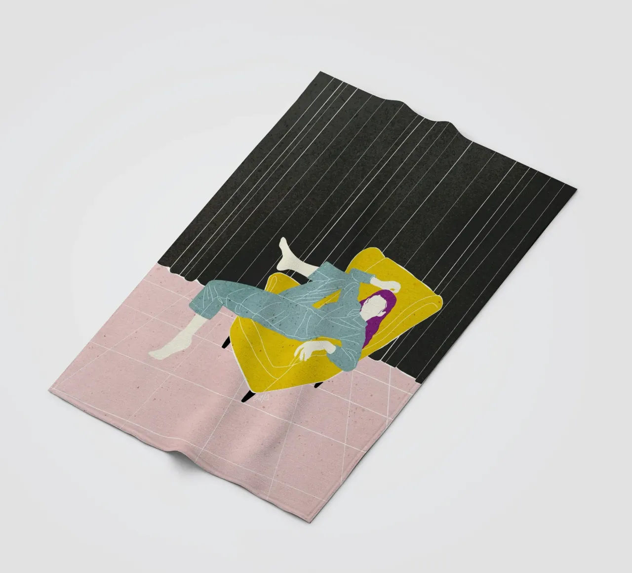 Sedia in velluto Lazy WOman Bujaboom coperta in pile da bujaboom