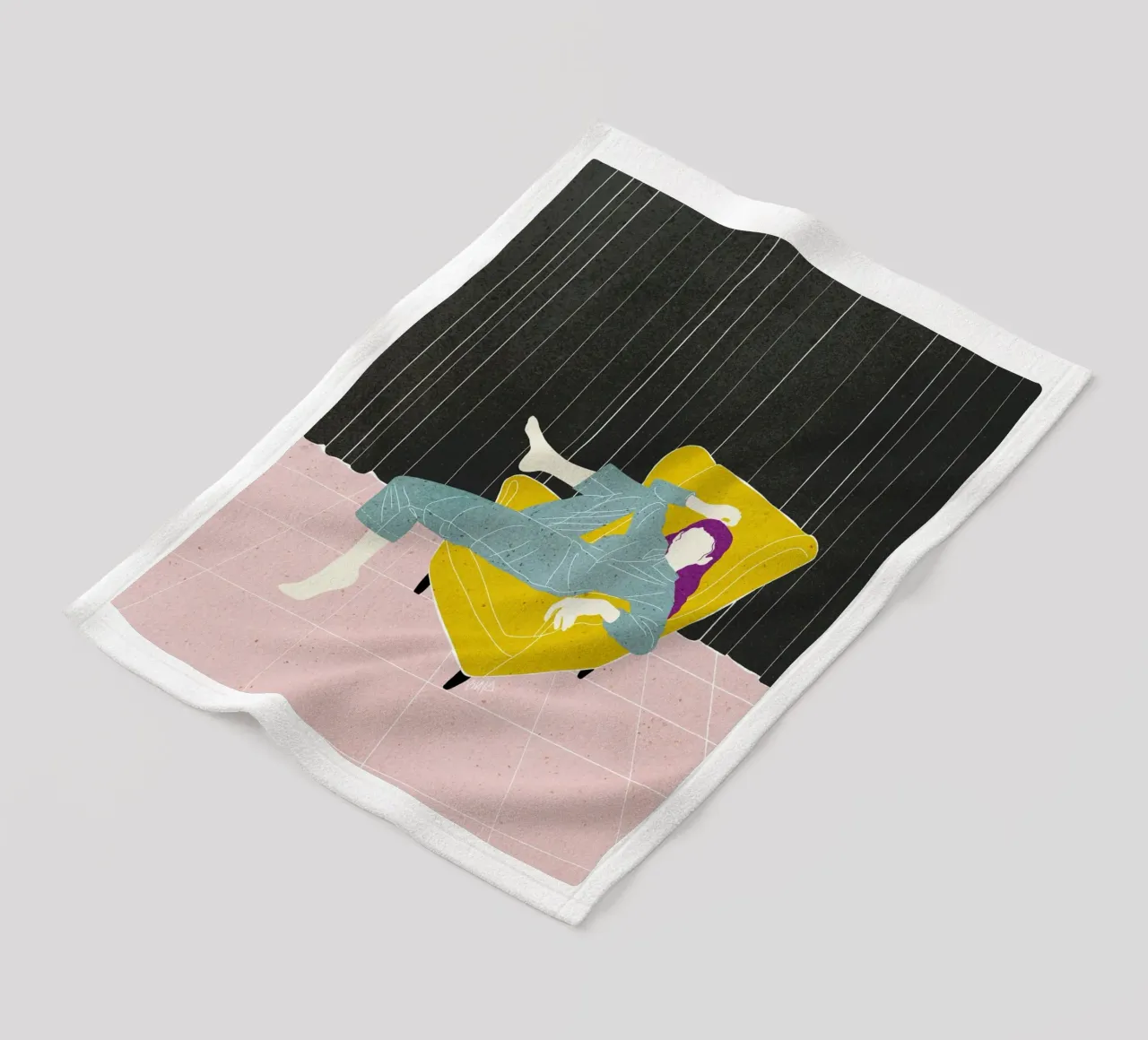 Sedia in velluto Lazy WOman Bujaboom coperta in pile da bujaboom