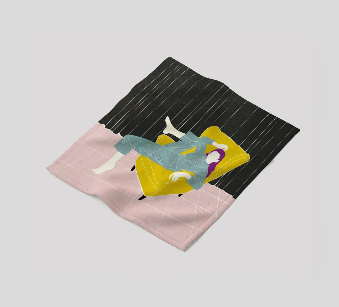 Sedia in velluto Lazy WOman Bujaboom coperta in pile da bujaboom