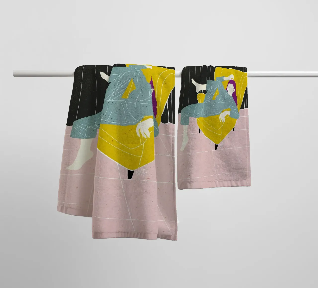 Lazy WOman Samtstuhl Bujaboom Handtuch von bujaboom