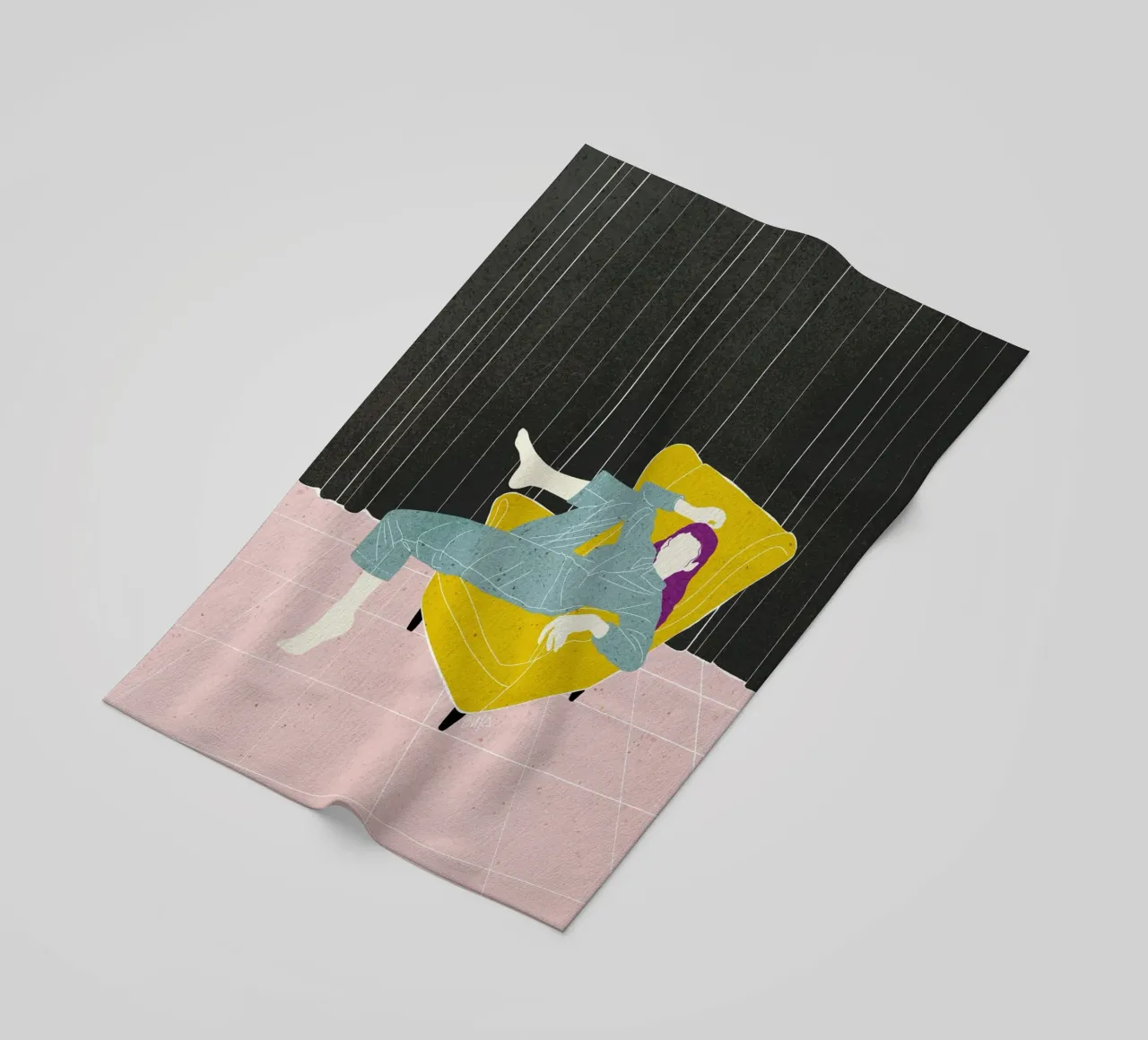 Chaise en velours Lazy WOman Bujaboom serviette de plage de bujaboom