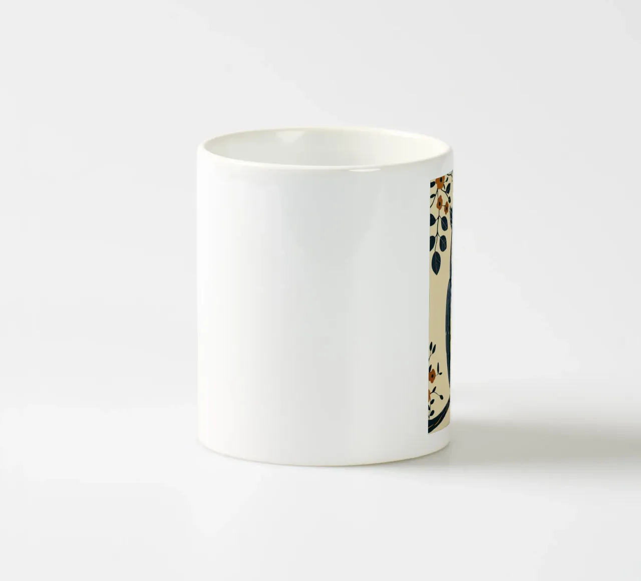 Gufo della foresta in stile metà secolo tazza in ceramica da Taika Tori Art