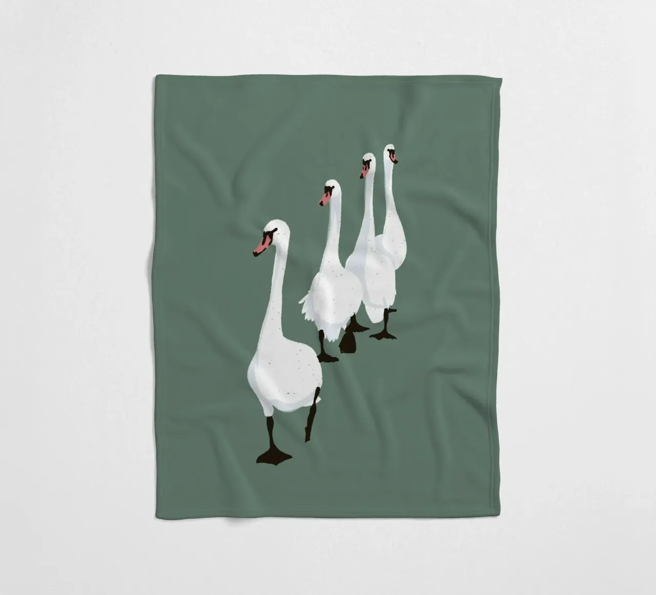 Swan Parade Design minimalista Bujaboom coperta in pile da bujaboom