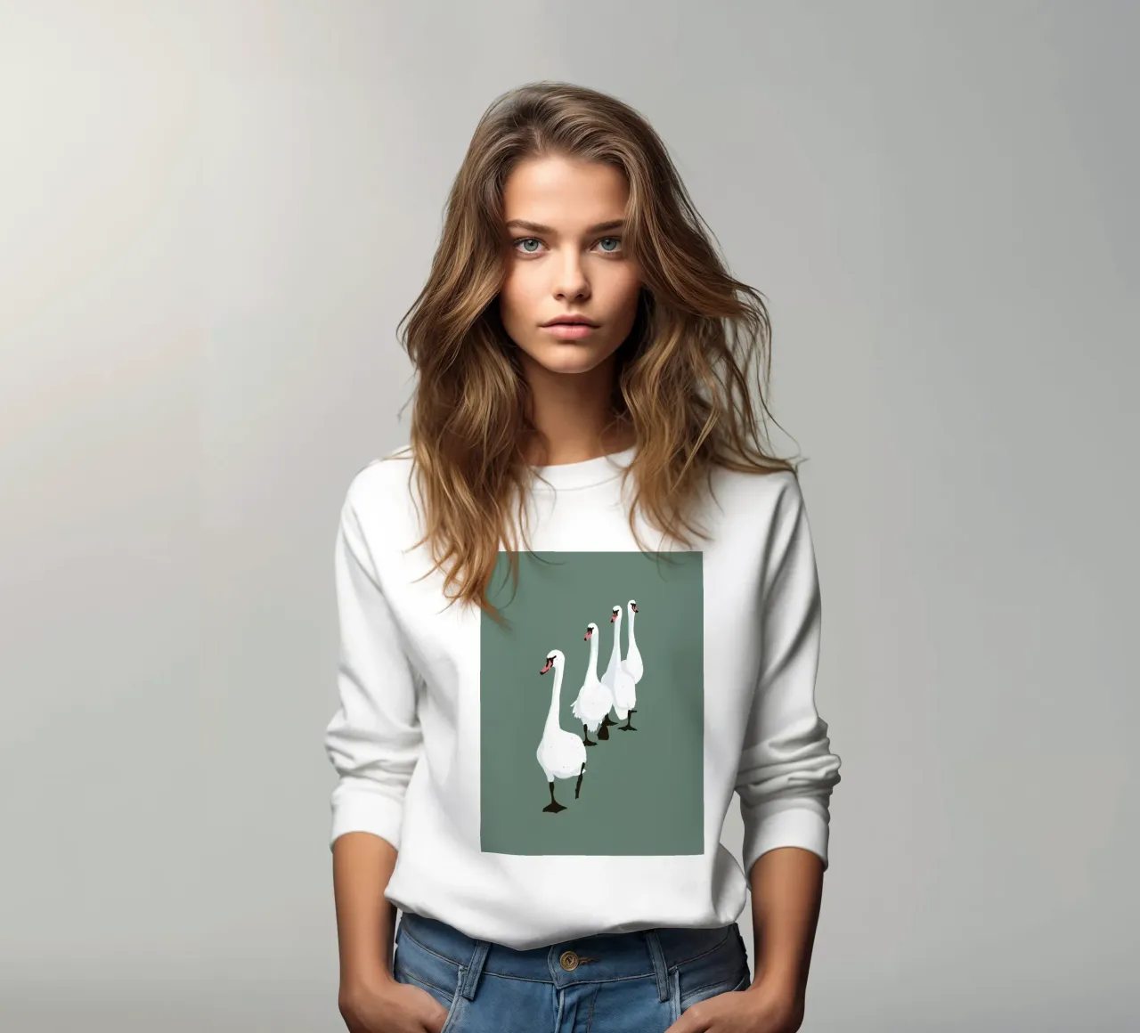 Swan Parade Design minimalista Bujaboom felpa da bujaboom