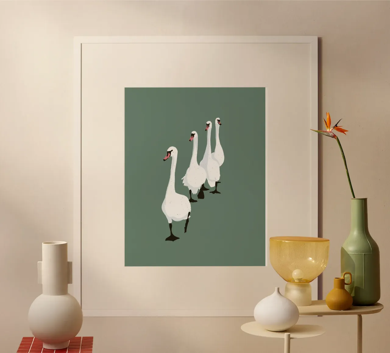 Swan Parade Design minimalista Bujaboom carta hahnemühle da bujaboom