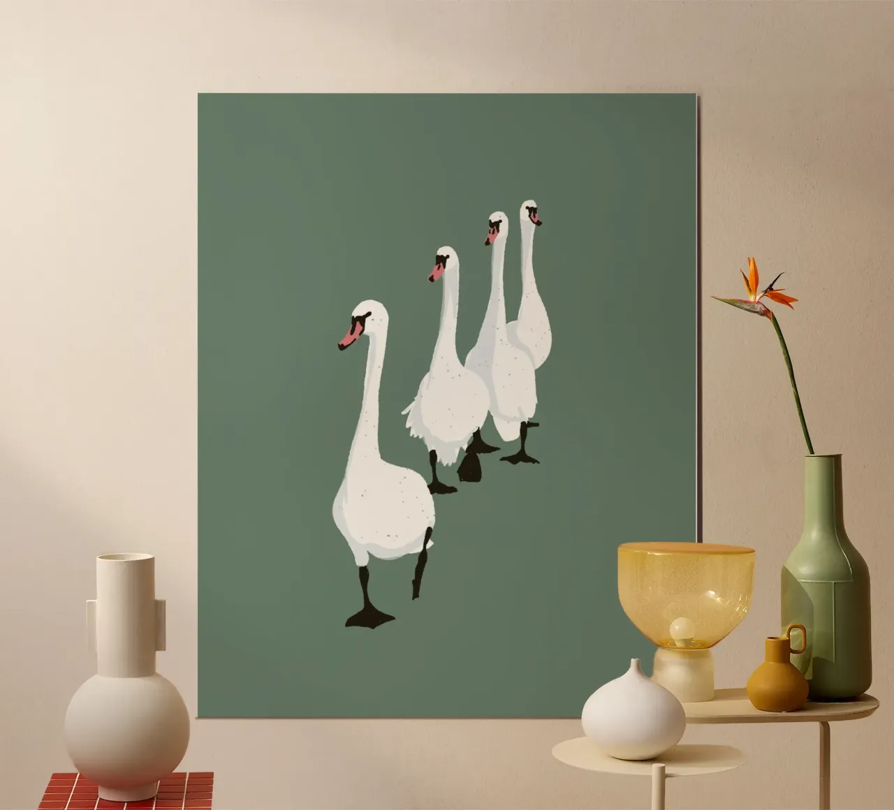 Swan Parade Design minimalista Bujaboom carta hahnemühle da bujaboom