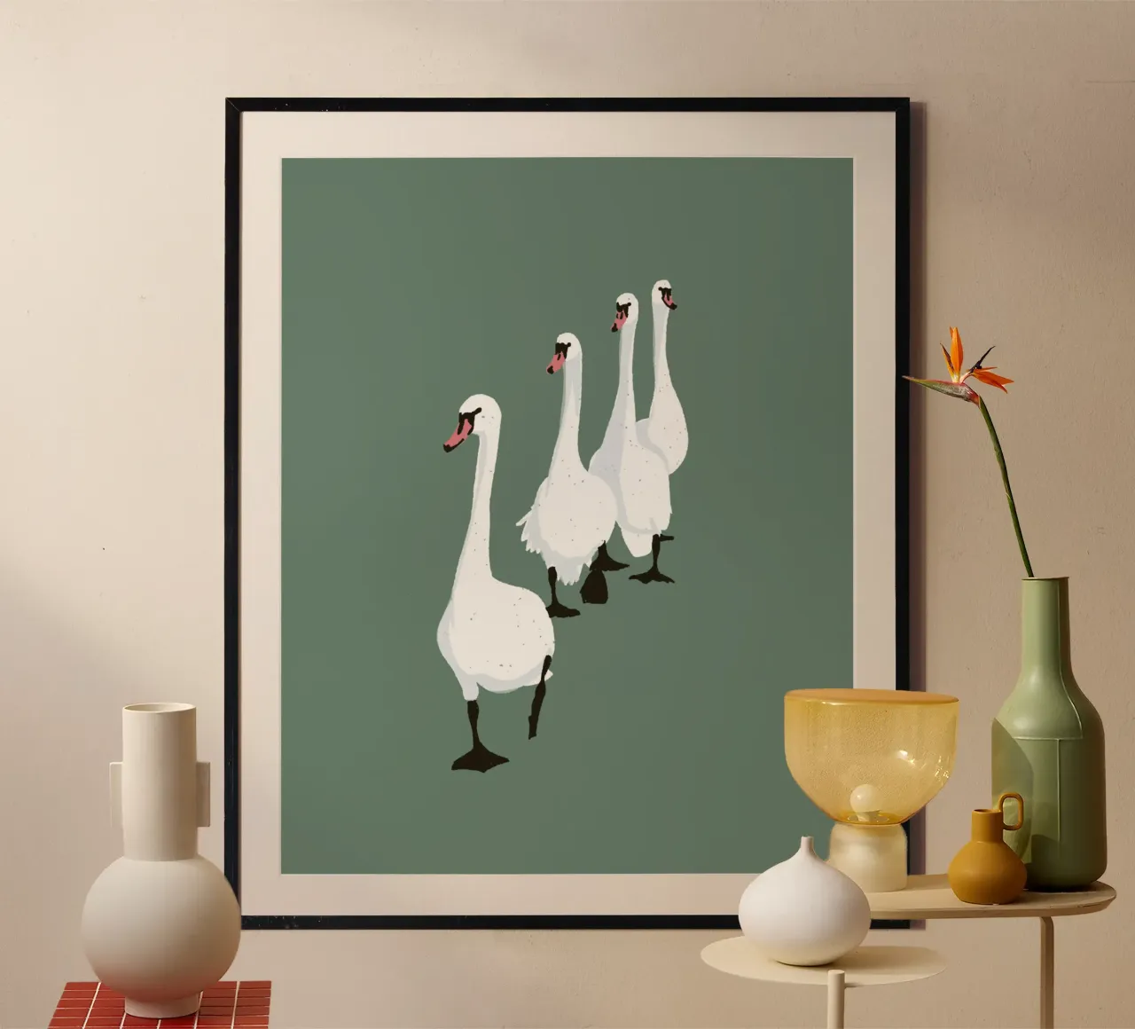 Swan Parade Design minimalista Bujaboom carta hahnemühle da bujaboom