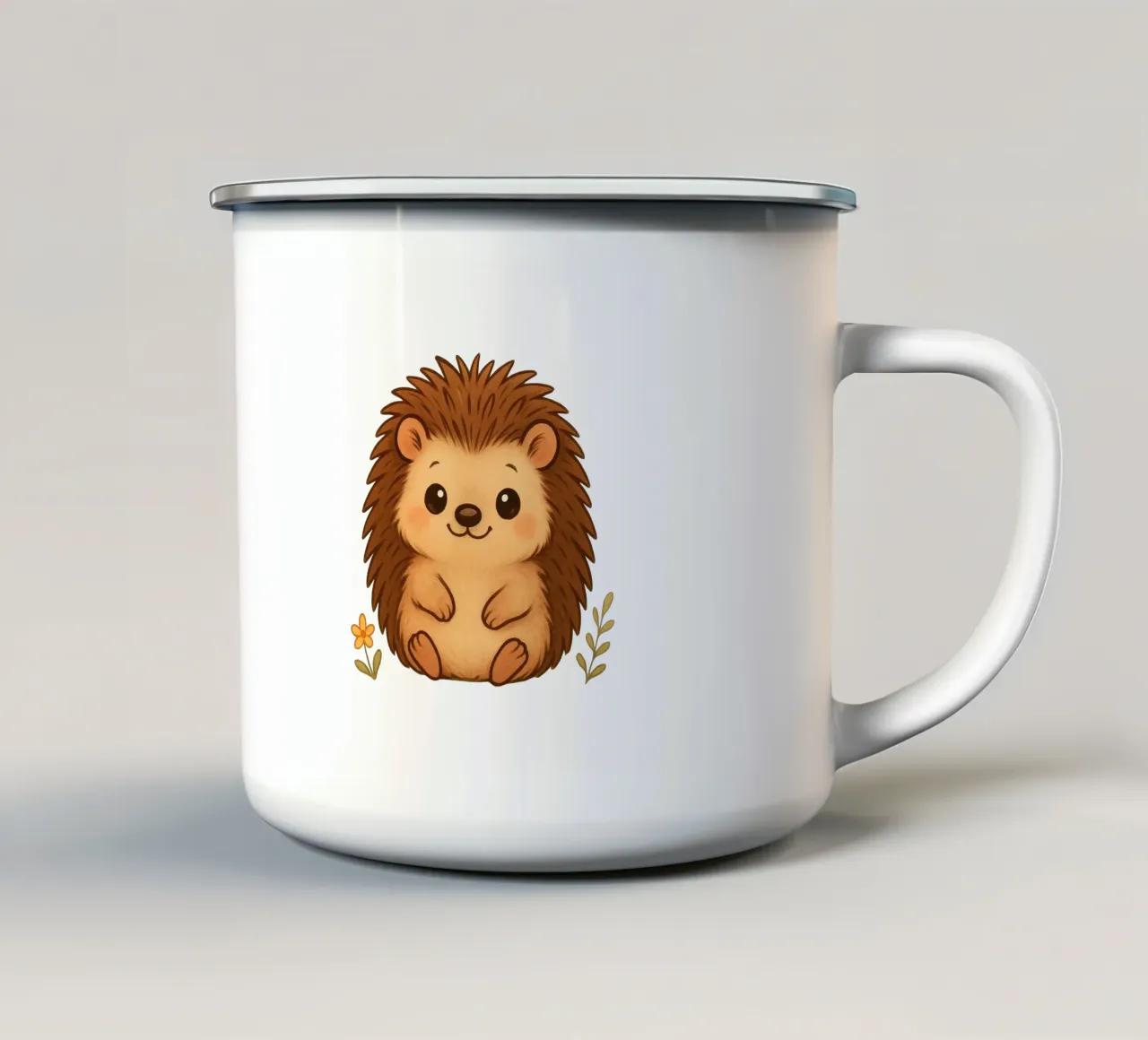 Accogliente riccio tazza in smalto da FluffyToons