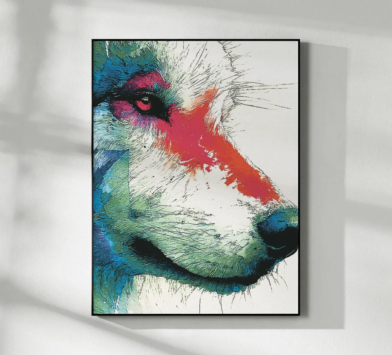 Wolf acrylic glass by Puschkinowa