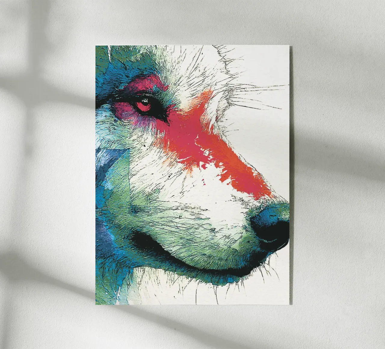 Wolf acrylic glass by Puschkinowa