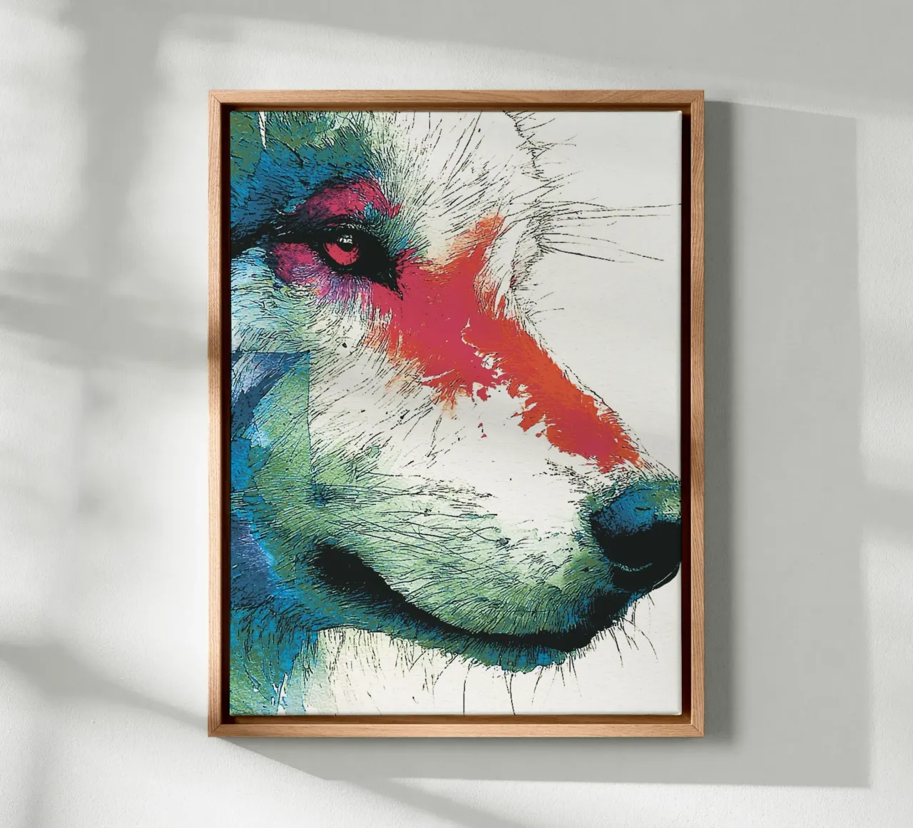 Wolf canvas van Puschkinowa