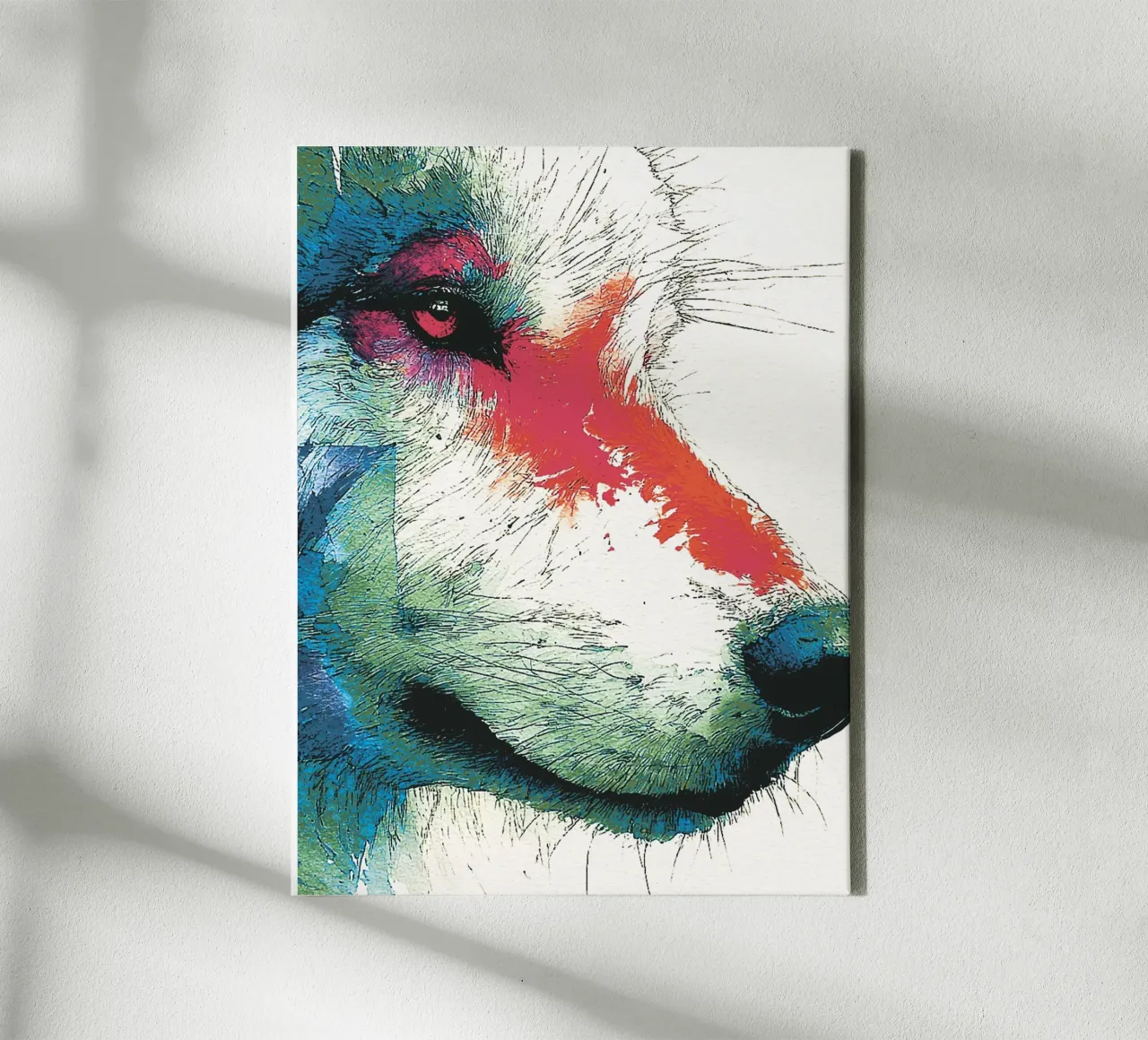 Wolf canvas van Puschkinowa