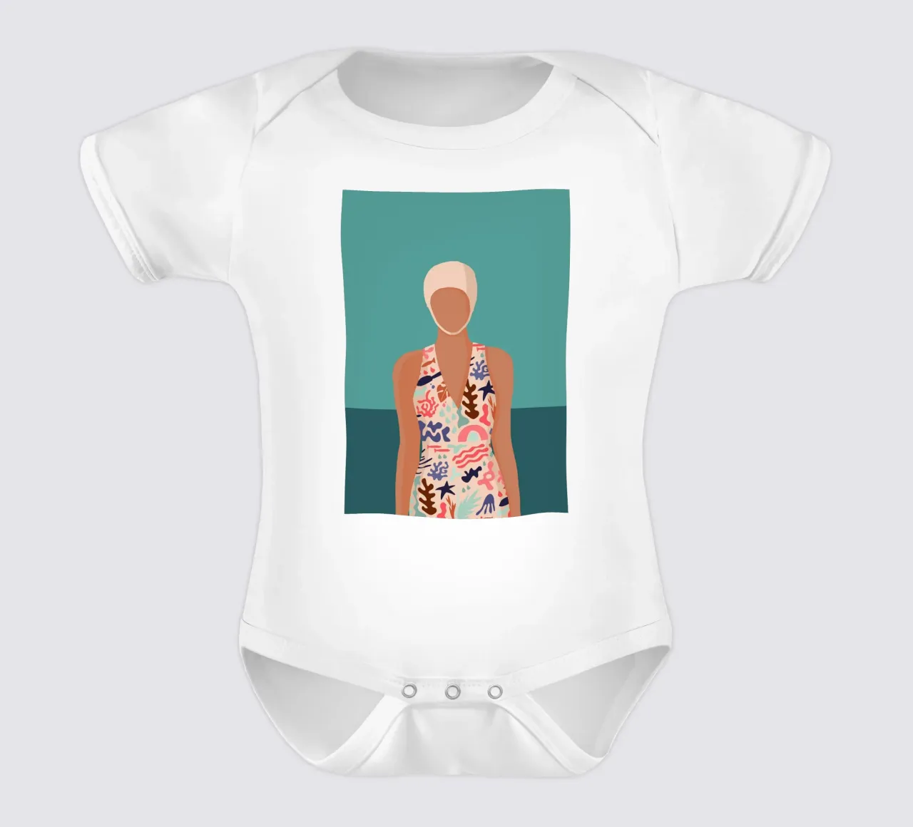 Design moderno e retrò con galleggiante Bujaboom body neonato maniche corte da bujaboom