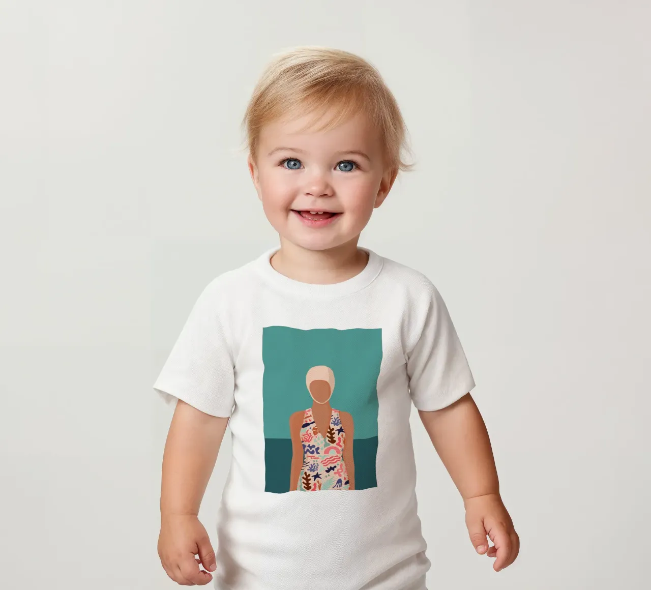 Design moderno e retrò con galleggiante Bujaboom maglietta neonato da bujaboom