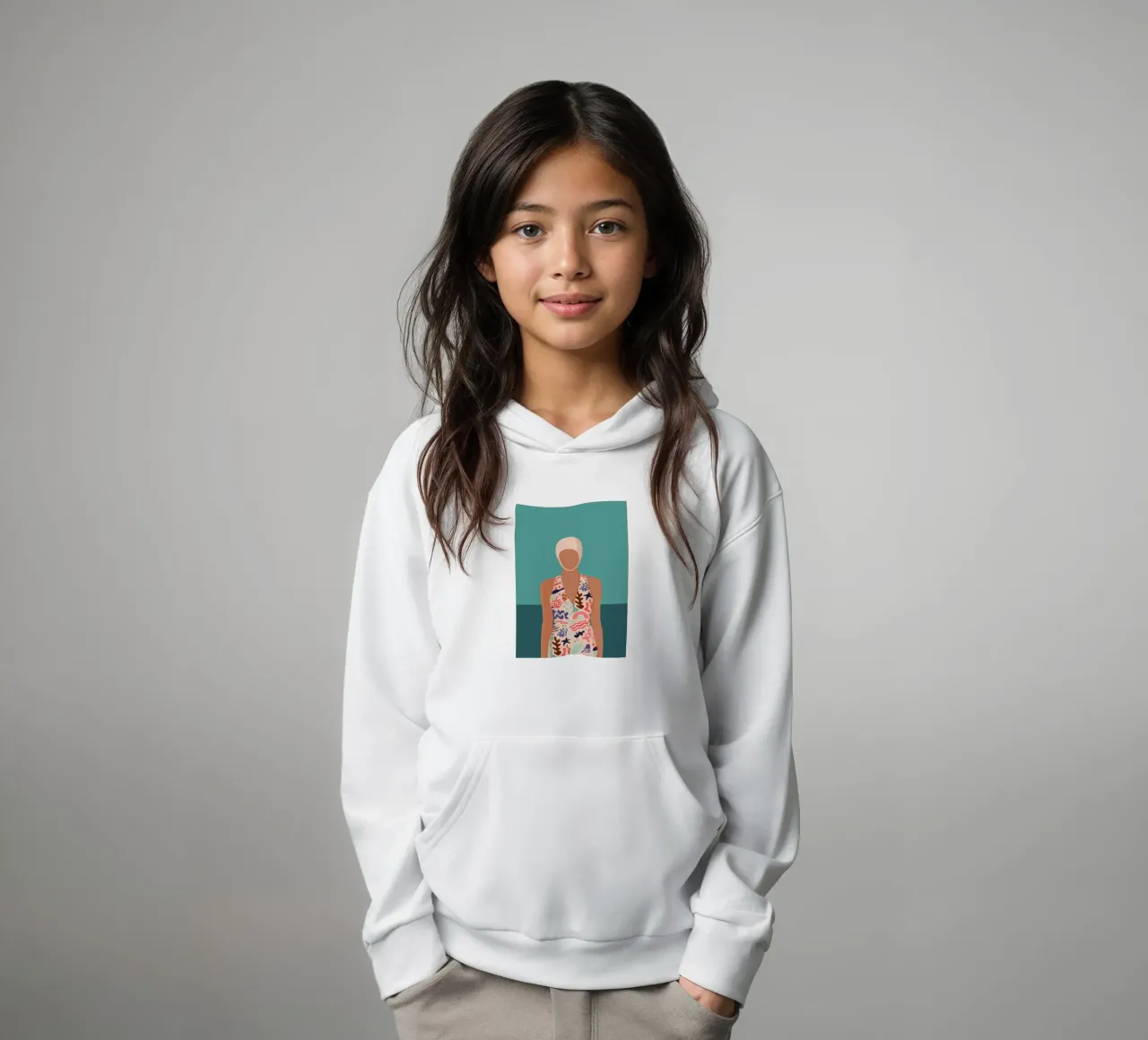 Design moderno e retrò con galleggiante Bujaboom felpa bambino con cappuccio da bujaboom
