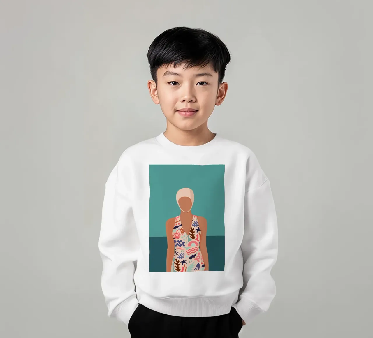 Design moderno e retrò con galleggiante Bujaboom felpa bambino da bujaboom