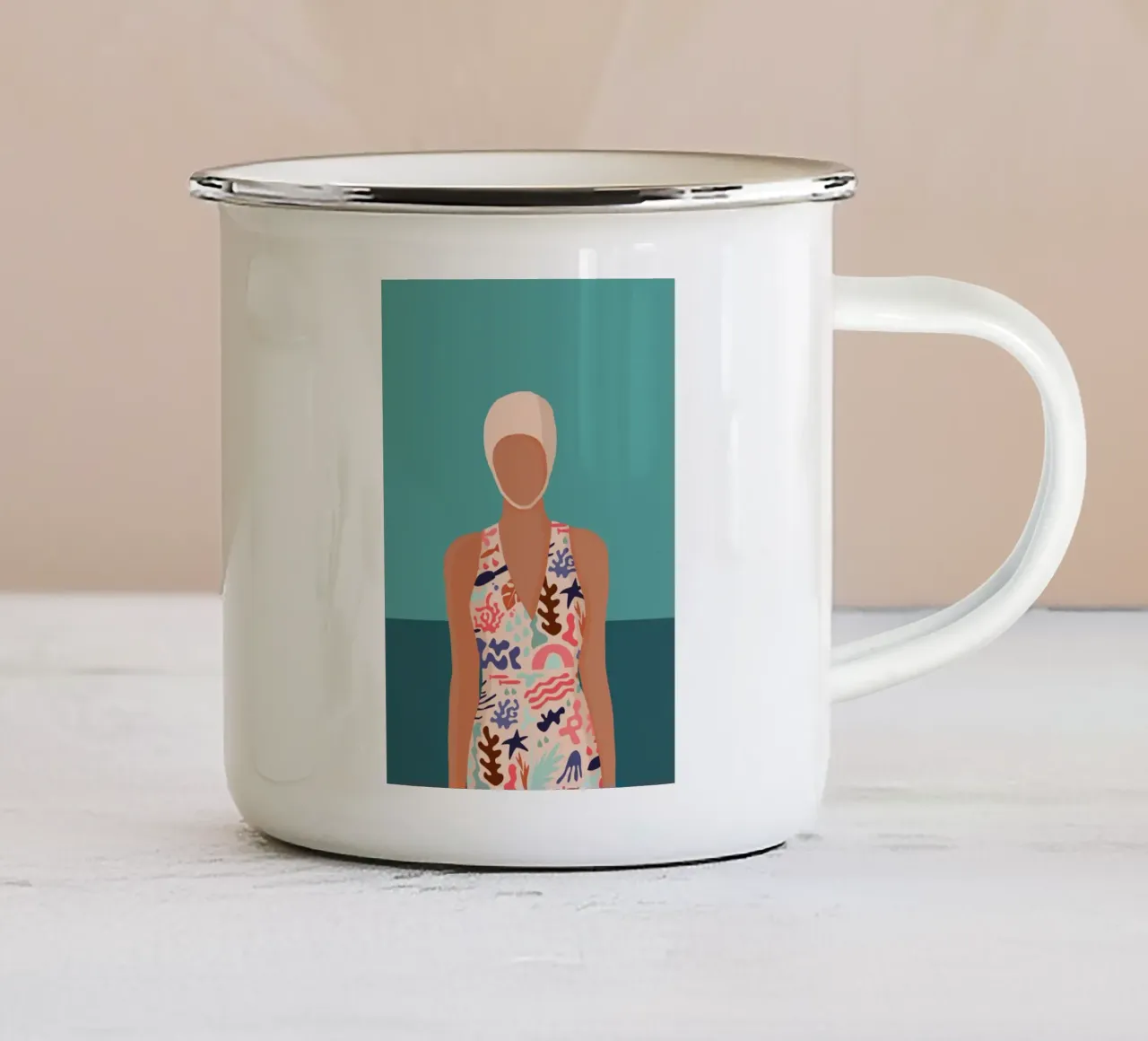 Design moderno e retrò con galleggiante Bujaboom tazza in smalto da bujaboom