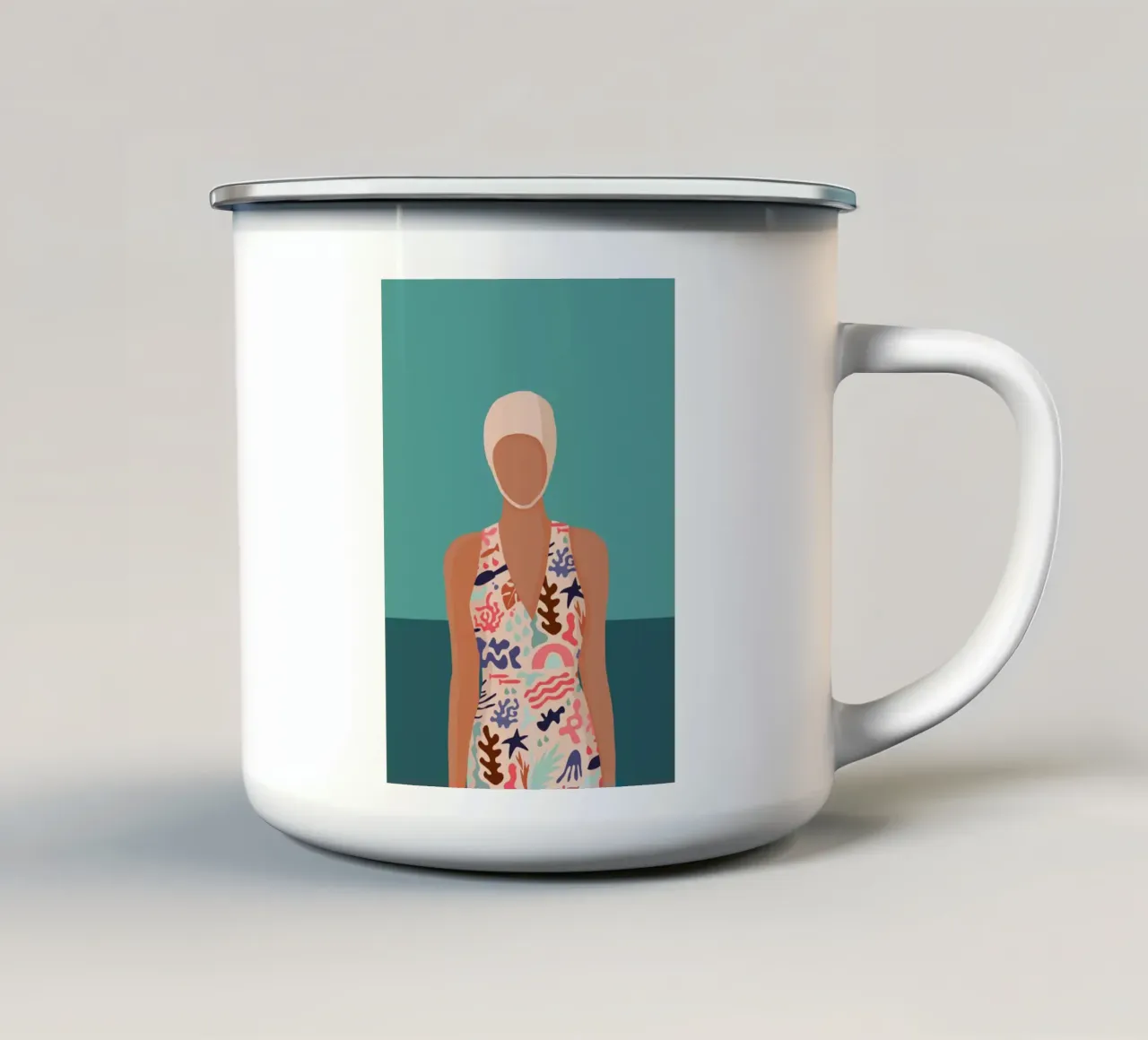 Design moderno e retrò con galleggiante Bujaboom tazza in smalto da bujaboom